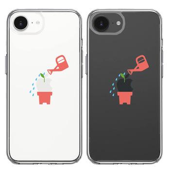 iPhone16e ケース クリア 新芽 スマホケース 側面ソフト 背面ハード ハイブリッド  送料無料-1