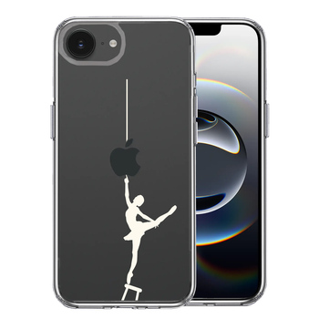 iPhone16e ケース クリア バレエ ホワイト スマホケース 側面ソフト 背面ハード ハイブリッド  送料無料-0