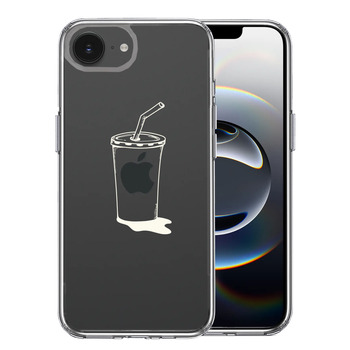 iPhone16e ケース クリア アップルジュース ホワイト スマホケース 側面ソフト 背面ハード ハイブリッド  送料無料-0