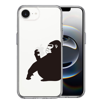 iPhone16e ケース クリア ゴリラ スマホケース 側面ソフト 背面ハード ハイブリッド  送料無料-0