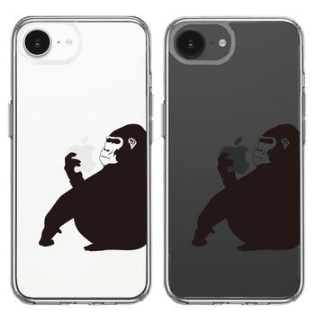 iPhone16e ケース クリア ゴリラ スマホケース 側面ソフト 背面ハード ハイブリッド  送料無料-1