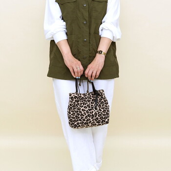 アニマル柄つまみハンドル2WAY トートバッグ ショルダーバッグ　 COOCO 送料無料 即日発送-1