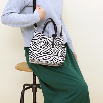 アニマル柄つまみハンドル2WAY トートバッグ ショルダーバッグ　 COOCO 送料無料 即日発送-24