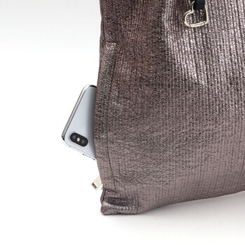 メタリック つまみハンドルフラット トートバッグ A4収納可能　 COOCO 送料無料 即日発送-10