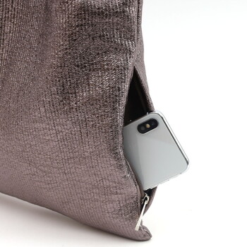 メタリック つまみハンドルフラット トートバッグ A4収納可能　 COOCO 送料無料 即日発送-11