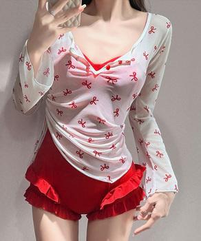 カバーアップトップス付き ワンピース水着 送料無料 即日発送-6