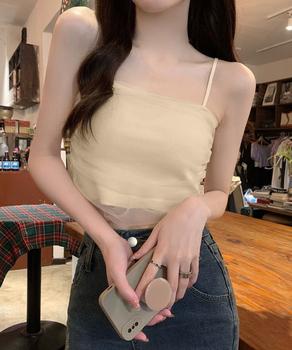 チュールキャミソールトップス 夏 送料無料 即日発送-4