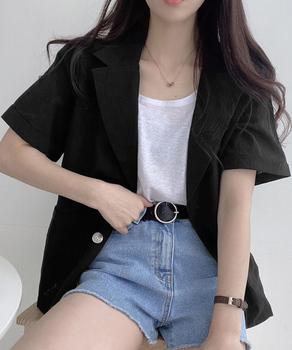 テーラードジャケット綿麻サマージャケット 送料無料 即日発送-2