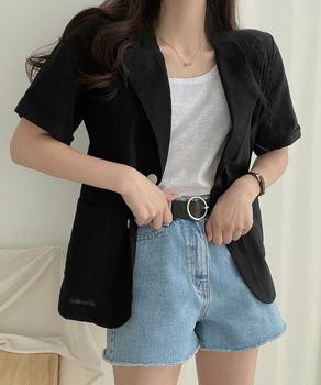 テーラードジャケット綿麻サマージャケット 送料無料 即日発送-3