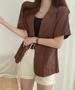 テーラードジャケット綿麻サマージャケット 送料無料 即日発送-7