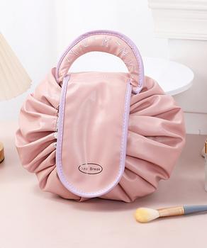 巾着コスメポーチ PUレザーメイクポーチ 送料無料 即日発送-5