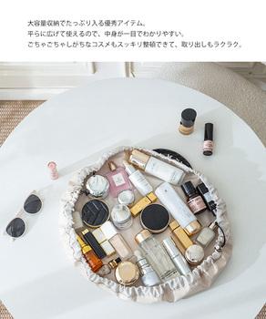 巾着コスメポーチ PUレザーメイクポーチ 送料無料 即日発送-6