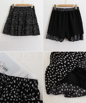 ティアードスカート 小花柄ミニ丈スカート 送料無料 即日発送-9