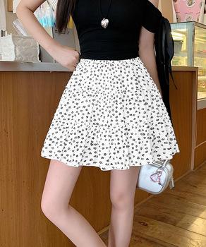 ティアードスカート 小花柄ミニ丈スカート 送料無料 即日発送-5