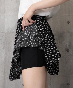 ティアードスカート 小花柄ミニ丈スカート 送料無料 即日発送-7