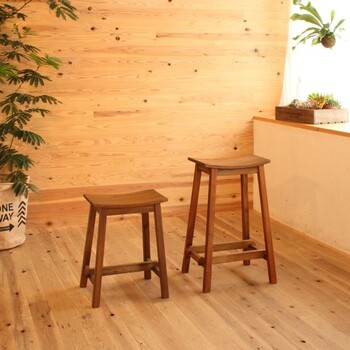 スツール 座面高45cm マホガニー材ナチュラルテイスト MHO 450ST 送料無料-4