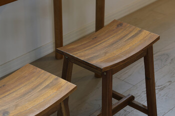 スツール 座面高45cm マホガニー材ナチュラルテイスト MHO 450ST 送料無料-7