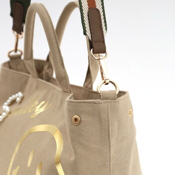 ロゴパール×箔プリント 2WAY トートバッグ COOCO クーコ SMILEY 送料無料 即日発送-18