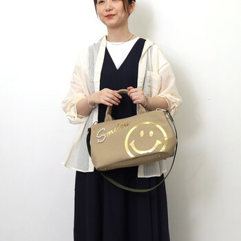 ロゴパール×箔プリント 2WAY トートバッグ COOCO クーコ SMILEY 送料無料 即日発送-22