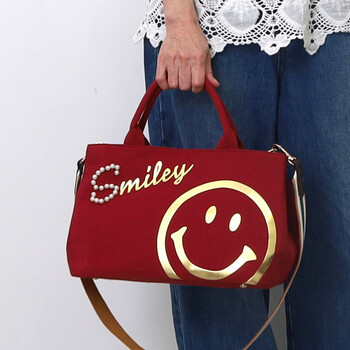ロゴパール×箔プリント 2WAY トートバッグ COOCO クーコ SMILEY 送料無料 即日発送-26