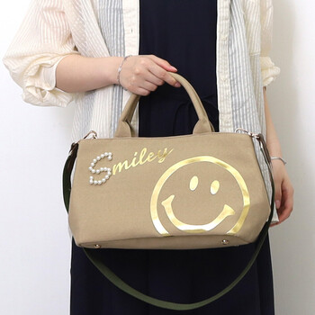 ロゴパール×箔プリント 2WAY トートバッグ COOCO クーコ SMILEY 送料無料 即日発送-27