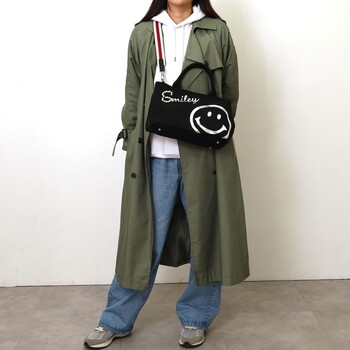 ロゴパール×箔プリント 2WAY トートバッグ COOCO クーコ SMILEY 送料無料 即日発送-29