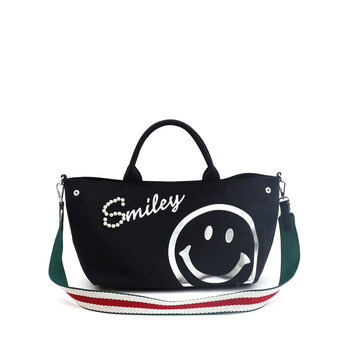 ロゴパール×箔プリント 2WAY トートバッグ COOCO クーコ SMILEY 送料無料 即日発送-3