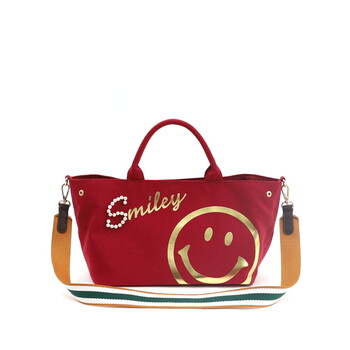 ロゴパール×箔プリント 2WAY トートバッグ COOCO クーコ SMILEY 送料無料 即日発送-5