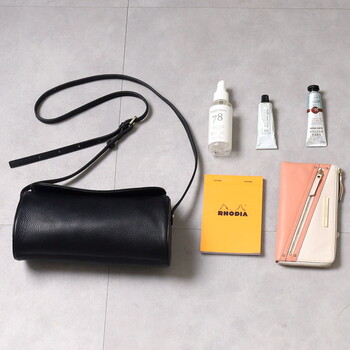 シュリンクレザー 筒形カブセ ショルダーバッグ 革 牛革　 COOCO 送料無料 即日発送-10