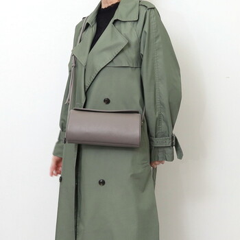 シュリンクレザー 筒形カブセ ショルダーバッグ 革 牛革　 COOCO 送料無料 即日発送-22