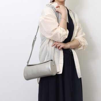 シュリンクレザー 筒形カブセ ショルダーバッグ 革 牛革　 COOCO 送料無料 即日発送-23