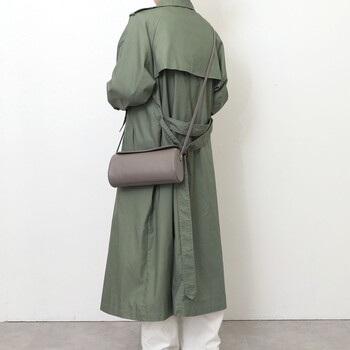 シュリンクレザー 筒形カブセ ショルダーバッグ 革 牛革　 COOCO 送料無料 即日発送-4