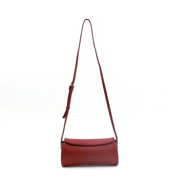 シュリンクレザー 筒形カブセ ショルダーバッグ 革 牛革　 COOCO 送料無料 即日発送-7