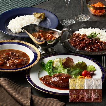 神奈川 横浜ロイヤルパークホテル 監修 4種のグルメセット ビーフカレー×2 ハヤシビーフ×2 ビーフシチュー×2 等 詰め合わせ 送料無料-0