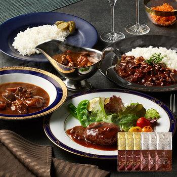 神奈川 横浜ロイヤルパークホテル 監修 4種のグルメセット ビーフカレー×3 ハヤシビーフ×3 ビーフシチュー×3 等 詰め合わせ 送料無料-0