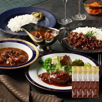 神奈川 横浜ロイヤルパークホテル 監修 4種のグルメセット ビーフカレー×5 ハヤシビーフ×5 ビーフシチュー×5 等 詰め合わせ 送料無料-0