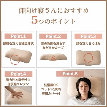 やすらぐ カバー付き 整骨院長監修 首やすらぎ枕 送料無料-3