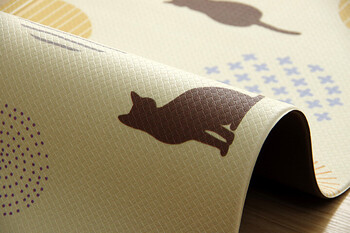 キッチンマット 約45×120cm お手入れ簡単 拭ける すべりにくい ネコ柄 PVC プラッツ 送料無料-9