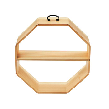 ひのき 曲げ八角手提料理棚 日本製 送料無料-1