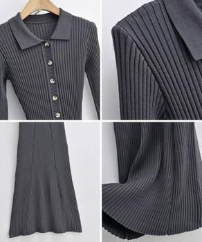 ポロニットワンピース 半袖 ロングワンピ 送料無料 即日発送-9