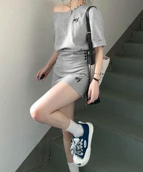 ガーリーセットアップ ワンオフショルダー 送料無料 即日発送-1