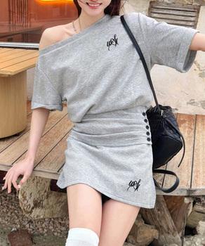 ガーリーセットアップ ワンオフショルダー 送料無料 即日発送-3