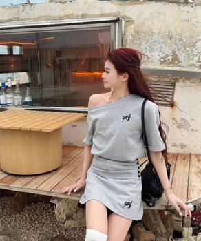 ガーリーセットアップ ワンオフショルダー 送料無料 即日発送-4