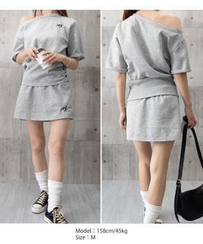 ガーリーセットアップ ワンオフショルダー 送料無料 即日発送-8