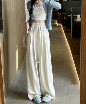 美脚デニム風ワイドパンツタック入りパンツ 送料無料 即日発送-6