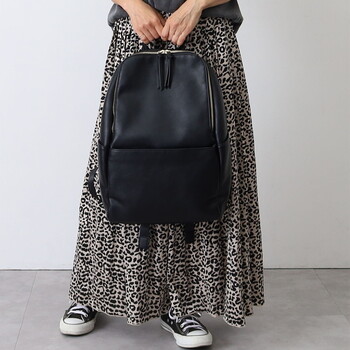 フェイクレザー9ポケットリュック A4 PC対応 リュックサック 定番 COOCO 送料無料 即日発送-9