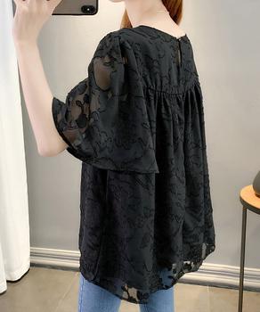 フレア袖シフォンブラウス レディース夏服 送料無料 即日発送-3