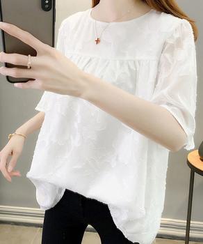 フレア袖シフォンブラウス レディース夏服 送料無料 即日発送-4