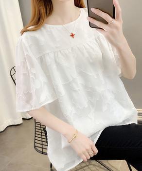 フレア袖シフォンブラウス レディース夏服 送料無料 即日発送-5