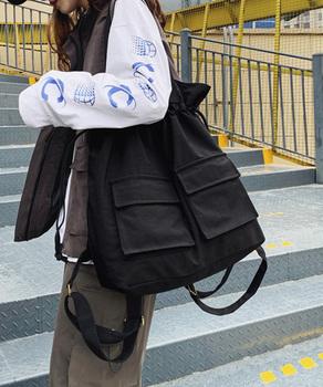 巾着風リュックサック 大容量バックパック 送料無料 即日発送-2